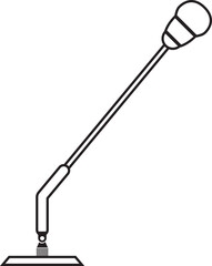 Outline podcast microphone icon vector element