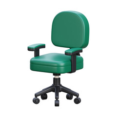 3d render office chair isolated on white