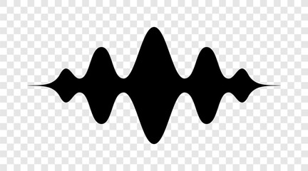 sound waves and music in black