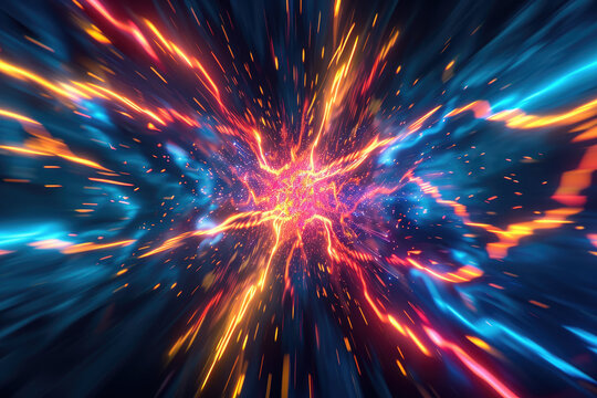 Abstract zap explosion dash line lightning bolt background pattern design