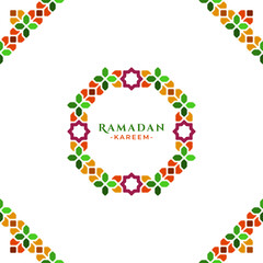 Islamic Geometric Ramadan Kareem Greeting Design