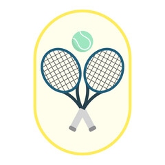 Tennis Logo ,Flat Modern design, Illustrations for use in online sporting events , Illustration Vector  EPS 10