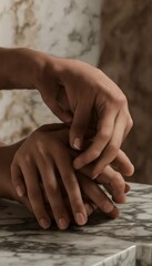 hands of person