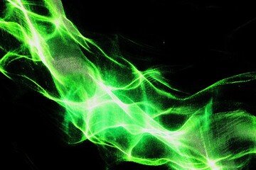 green light grainy abstract gradient mesh on black background