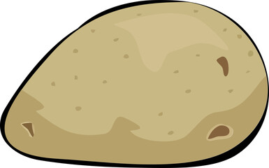 Illustration of a potato isolated. Vector illustration.