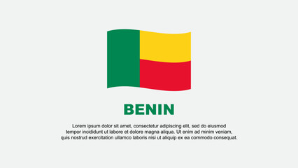 Fototapeta premium Benin Flag Abstract Background Design Template. Benin Independence Day Banner Social Media Vector Illustration. Benin Background