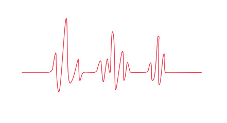 Heartbeat line icon isolated on white background. Vector illustration