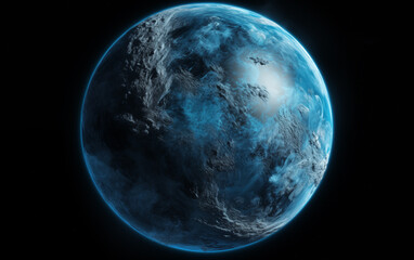 mysterious unknown planet,created with Generative AI tecnology.