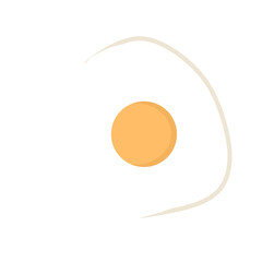 Egg Illustration Cute Doodle With White And Yellow On Transparent Background That Can Be Used For Sticker, Icon, Decorative, etc. | Hand Drawn	
