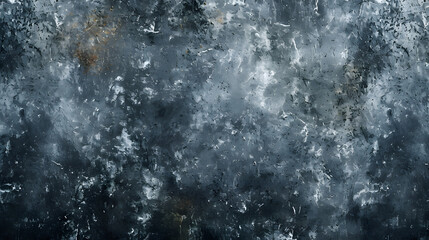 A serene winter scene captured through the intricate patterns of water and nature upon a close-up of a weathered wall