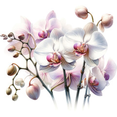Orchids, A watercolor painting of orchids, baptism, PNG Clipart Transparent Background