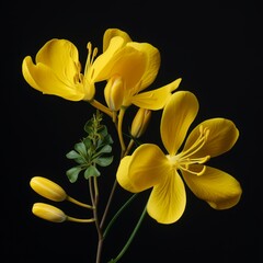 Generative AI Bladder senna Flower Realistic illustration photo