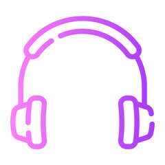 headphones Line Gradient Icon