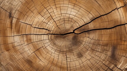 A closeup view of a tree trunk, showcasing the visible patterns and irregularities created by the growth process of branches, a result of symmetry being broken in natural systems.