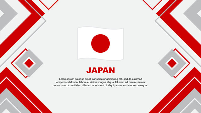 Japan Flag Abstract Background Design Template. Japan Independence Day Banner Wallpaper Vector Illustration. Japan Background