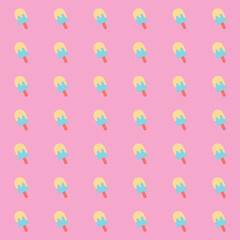 Ice cream pattern vector wallpaper background