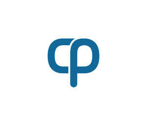 Obraz premium CP logo design vector template