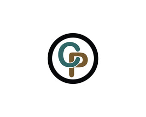 CP logo design vector template