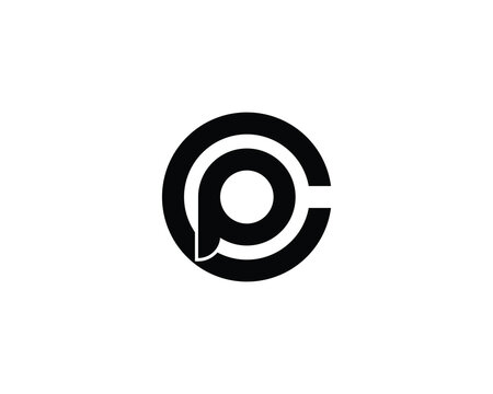 CP PC Logo design vector template