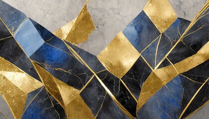 a sophisticated light background with a luxurious fusion of gold, periwinkle, black, and blue tones, creating an atmosphere of opulence and modernity in this digital artwork