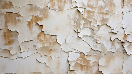 Peeling wall paint texture background. broken concrete wall texture background with lots of peeling paint. Cracked concrete wall texture