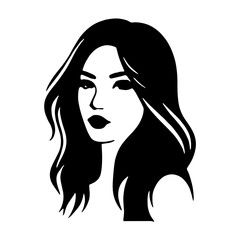 silhouette of a woman, Beauty logo.