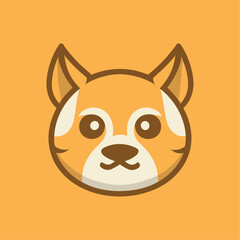 vector logo of an adorable animal with a modern and minimalistic design