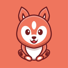 vector logo of an adorable animal with a modern and minimalistic design