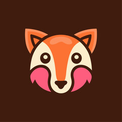 vector logo of an adorable animal with a modern and minimalistic design