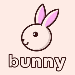 modern and clean vector logo of a bunny