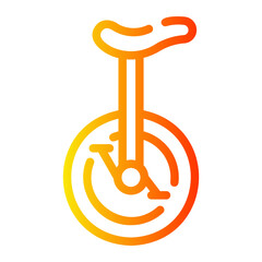 monocycle Line Gradient Icon © Barudak Lier