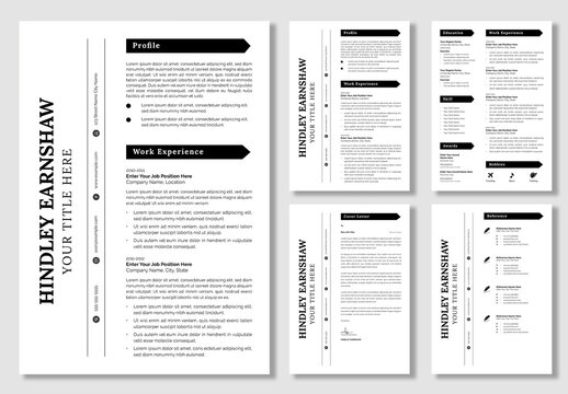 Clean Black and White Resume Layout