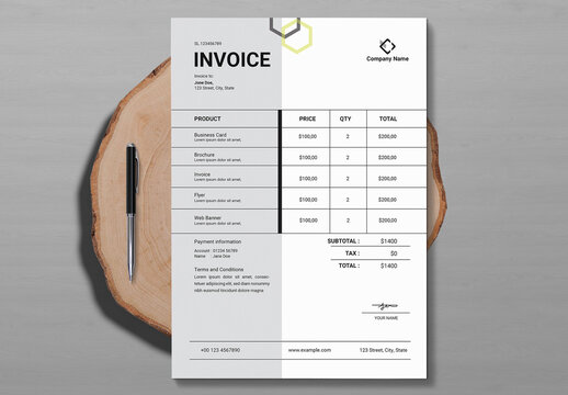 Batch154_Invoice Minimal Design Template