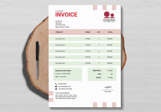 Minimal Business Invoice Template Design