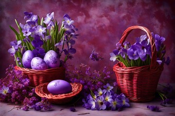 easter eggs and lavender