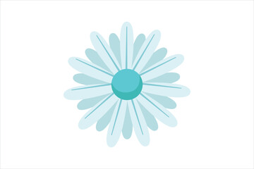 Blue Flower Decor Sticker Design