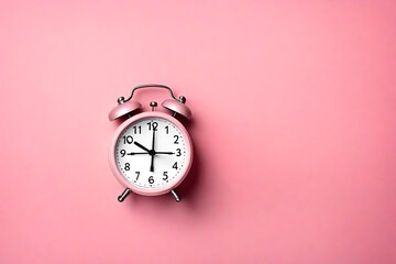 pink alarm clock