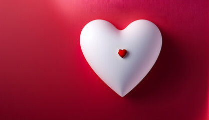 red heart, romantic abstract wallpaper,  valentines background, copy space, beautiful background