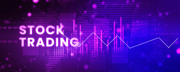 2d illustration share market concept