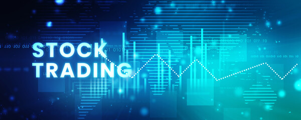 2d illustration share market concept