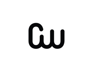 CW Logo design vector template