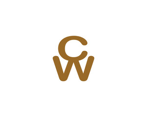 CW WC Logo design vector template