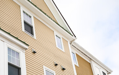 suburban house symbolizing the American Dream, amidst a thriving neighborhood, capturing the essence of homeownership in a dynamic real estate market