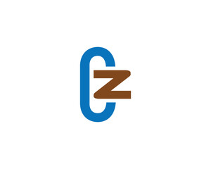 CZ logo design vector template - obrazy, fototapety, plakaty