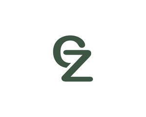 CZ logo design vector template - obrazy, fototapety, plakaty