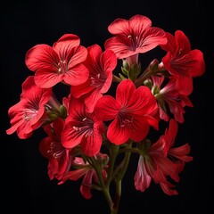 Obraz premium AI Generated Geranium scarlet Flower neon Color illustration photo