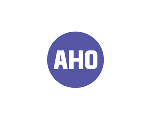 AHO logo design vector template