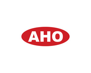 AHO logo design vector template