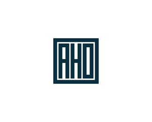 AHO logo design vector template