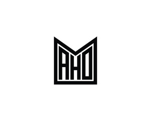 AHO logo design vector template